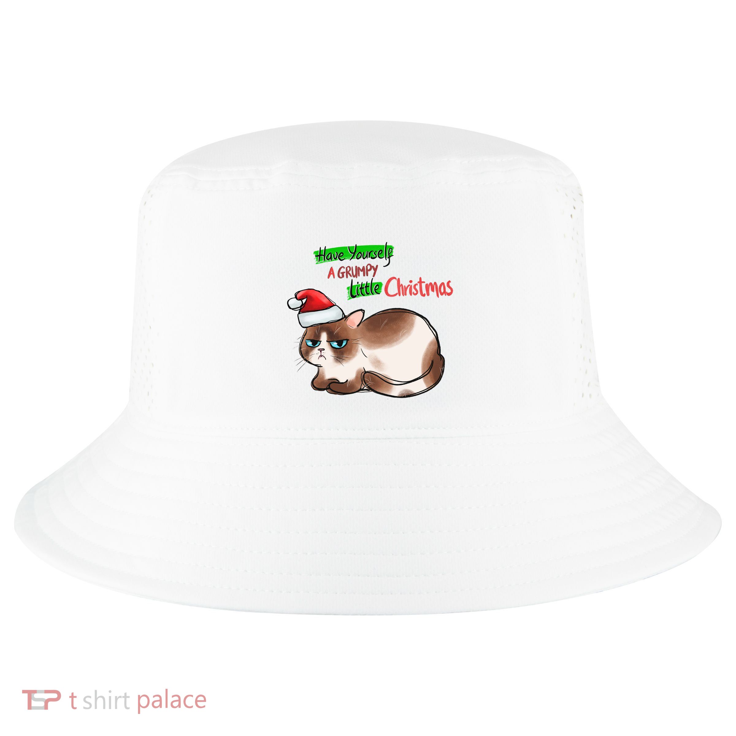Grumpy Christmas Cat | Have Yourself A Grumpy Little Christmas Cool Comfort Performance Bucket Hat