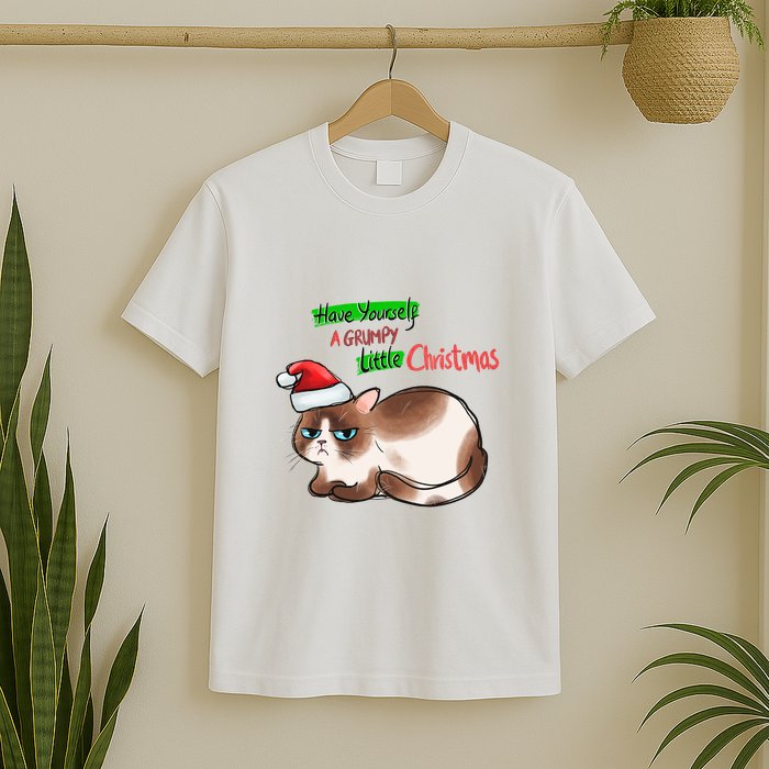 Grumpy Christmas Cat | Have Yourself A Grumpy Little Christmas T-Shirt