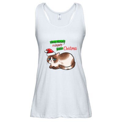 Grumpy Christmas Cat | Have Yourself A Grumpy Little Christmas Ladies Essential Flowy Tank