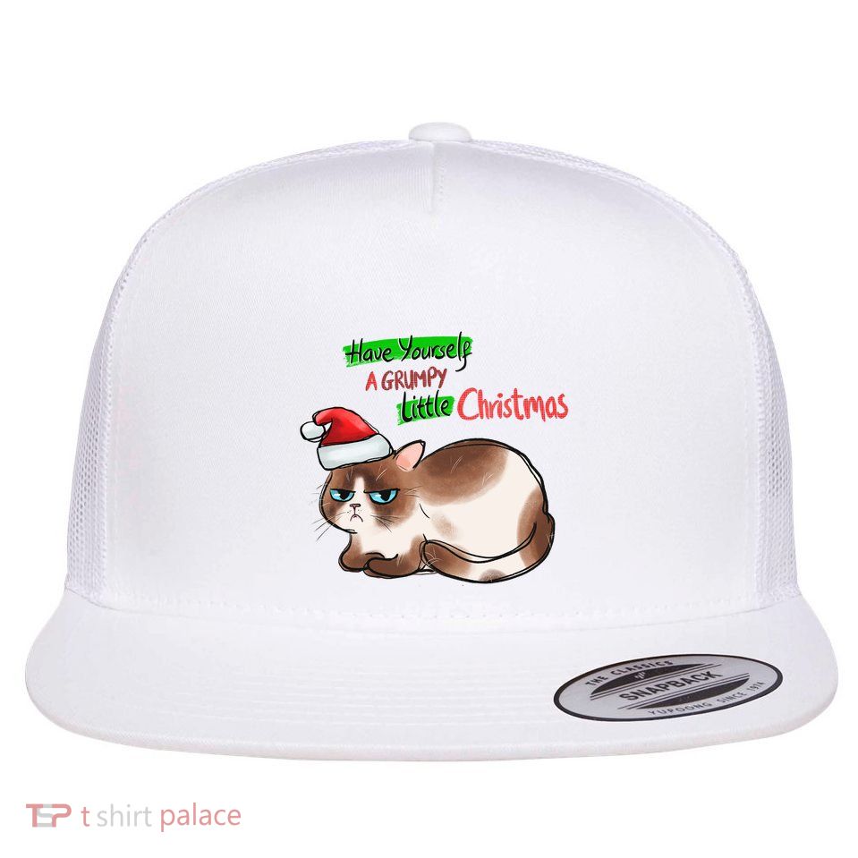 Grumpy Christmas Cat | Have Yourself A Grumpy Little Christmas Flatbill Hat
