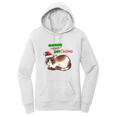 Grumpy Christmas Cat | Have Yourself A Grumpy Little Christmas Women's Pullover Hoodie