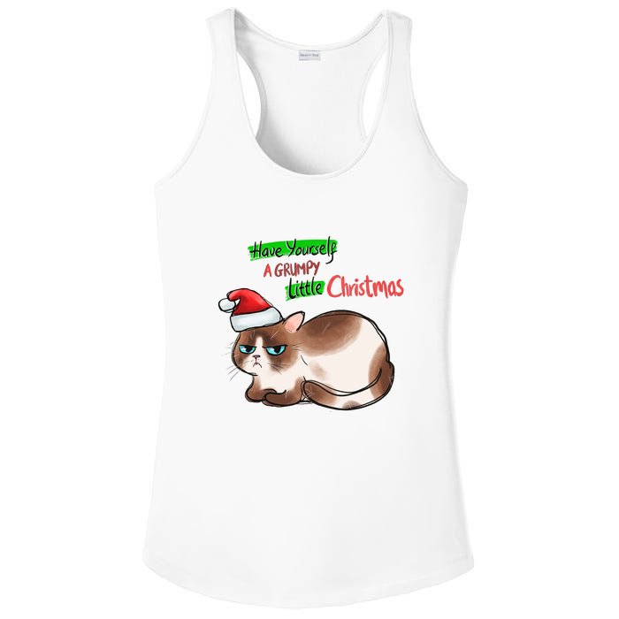 Grumpy Christmas Cat | Have Yourself A Grumpy Little Christmas Ladies PosiCharge Competitor Racerback Tank