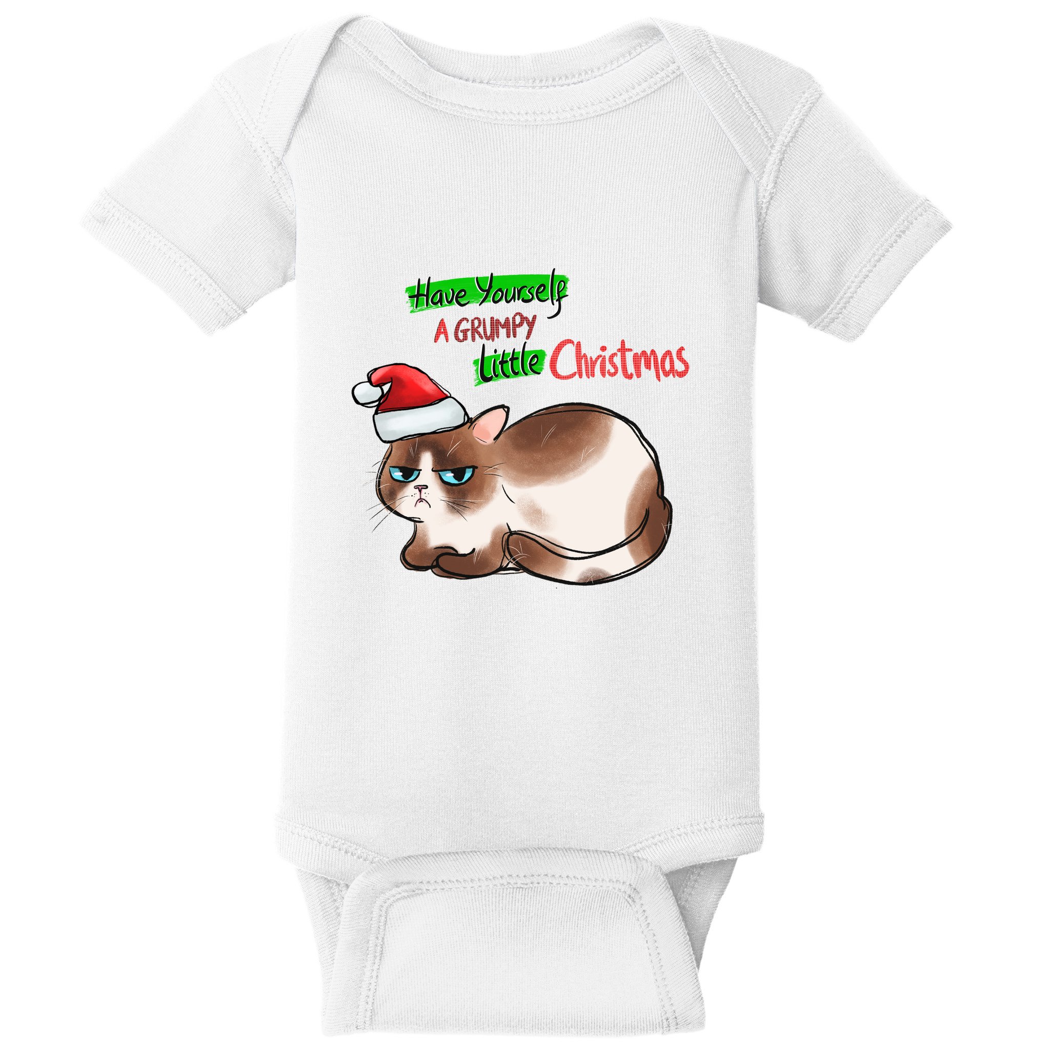 Grumpy Christmas Cat | Have Yourself A Grumpy Little Christmas Baby Bodysuit