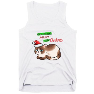Grumpy Christmas Cat | Have Yourself A Grumpy Little Christmas Tank Top