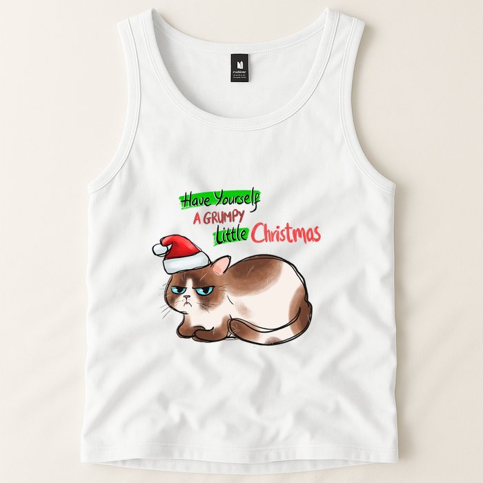 Grumpy Christmas Cat | Have Yourself A Grumpy Little Christmas Tank Top