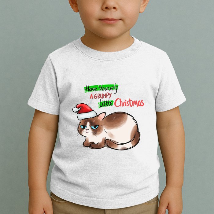 Grumpy Christmas Cat | Have Yourself A Grumpy Little Christmas Toddler T-Shirt