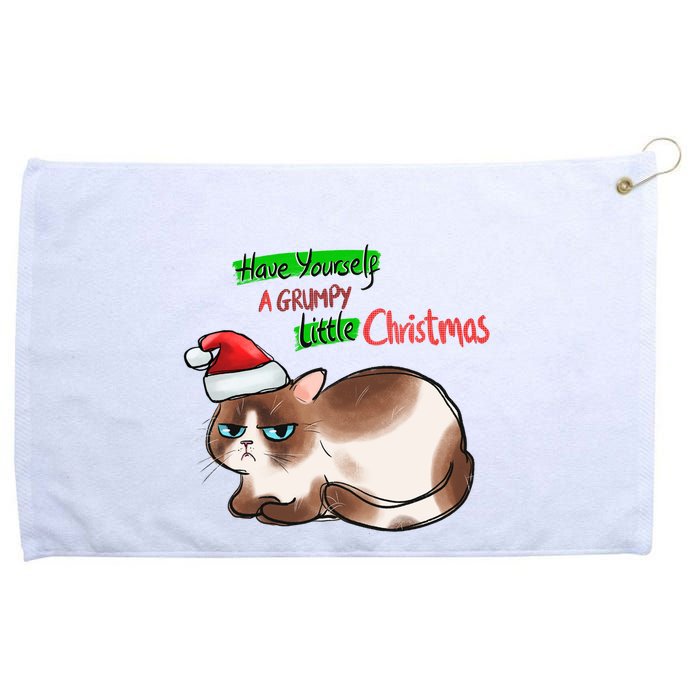 Grumpy Christmas Cat | Have Yourself A Grumpy Little Christmas Grommeted Golf Towel