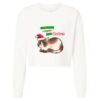 Grumpy Christmas Cat | Have Yourself A Grumpy Little Christmas Cropped Pullover Crew