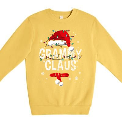 Grammy Claus Christmas Family Matching Pajama Santa Gift Premium Crewneck Sweatshirt