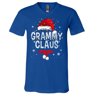 Grammy Claus Christmas Family Matching Pajama Santa Gift V-Neck T-Shirt