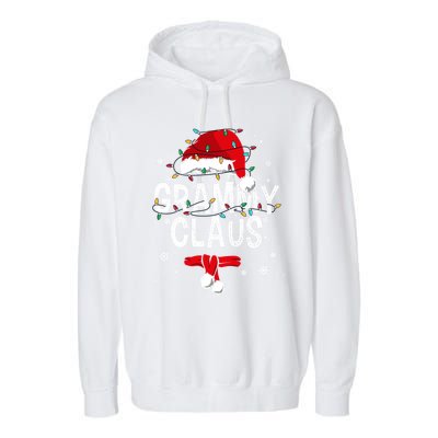 Grammy Claus Christmas Family Matching Pajama Santa Gift Garment-Dyed Fleece Hoodie