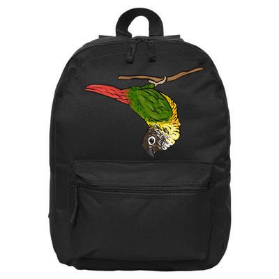 Green Cheek Conure Parrot Bird Conure 16 in Basic Backpack