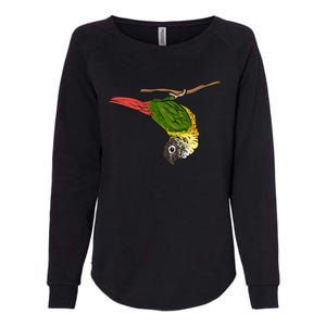 Green Cheek Conure Parrot Bird Conure Womens California Wash Sweatshirt