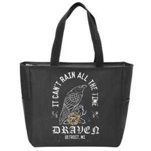 Gothic Crow Cult Horror Zip Tote Bag