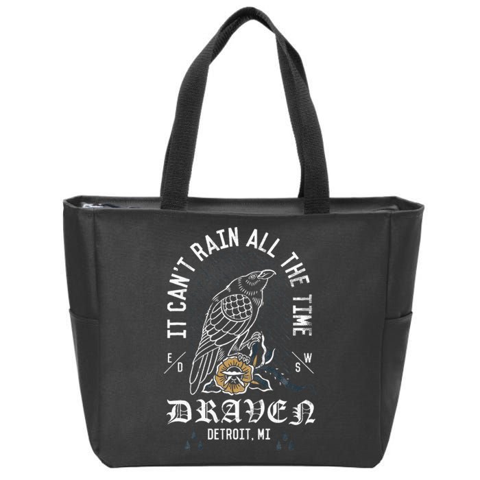 Gothic Crow Cult Horror Zip Tote Bag