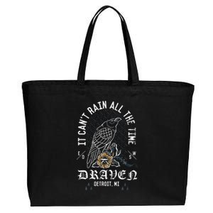 Gothic Crow Cult Horror Cotton Canvas Jumbo Tote