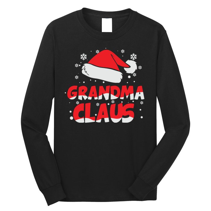 Grandma Claus Christmas Santa Hat Long Sleeve Shirt