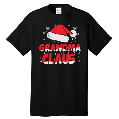 Grandma Claus Christmas Santa Hat Tall T-Shirt