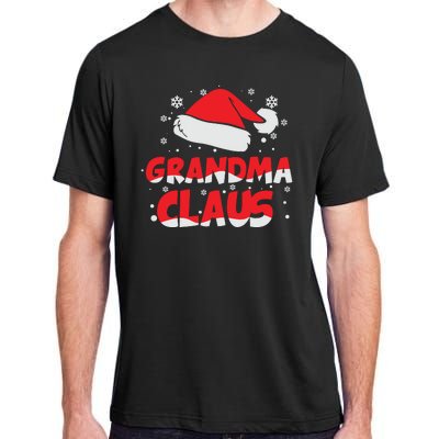 Grandma Claus Christmas Santa Hat Adult ChromaSoft Performance T-Shirt