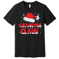 Grandma Claus Christmas Santa Hat Premium T-Shirt