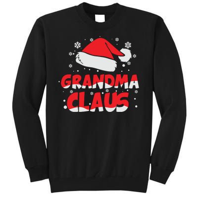 Grandma Claus Christmas Santa Hat Tall Sweatshirt