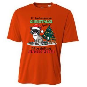 Grumpy Christmas Cat Christmas Jingle Bells Holiday Gift Cooling Performance Crew T-Shirt