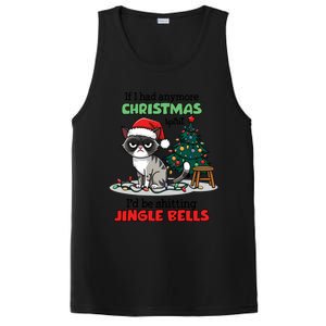 Grumpy Christmas Cat Christmas Jingle Bells Holiday Gift PosiCharge Competitor Tank