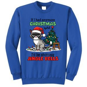 Grumpy Christmas Cat Christmas Jingle Bells Holiday Gift Sweatshirt