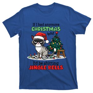 Grumpy Christmas Cat Christmas Jingle Bells Holiday Gift T-Shirt