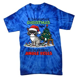 Grumpy Christmas Cat Christmas Jingle Bells Holiday Gift Tie-Dye T-Shirt