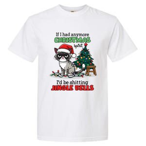 Grumpy Christmas Cat Christmas Jingle Bells Holiday Gift Garment-Dyed Heavyweight T-Shirt