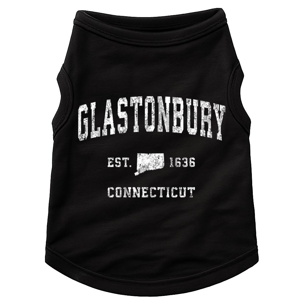 Glastonbury Connecticut Ct Vintage Athletic Sports Doggie Tank