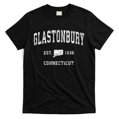 Glastonbury Connecticut Ct Vintage Athletic Sports T-Shirt
