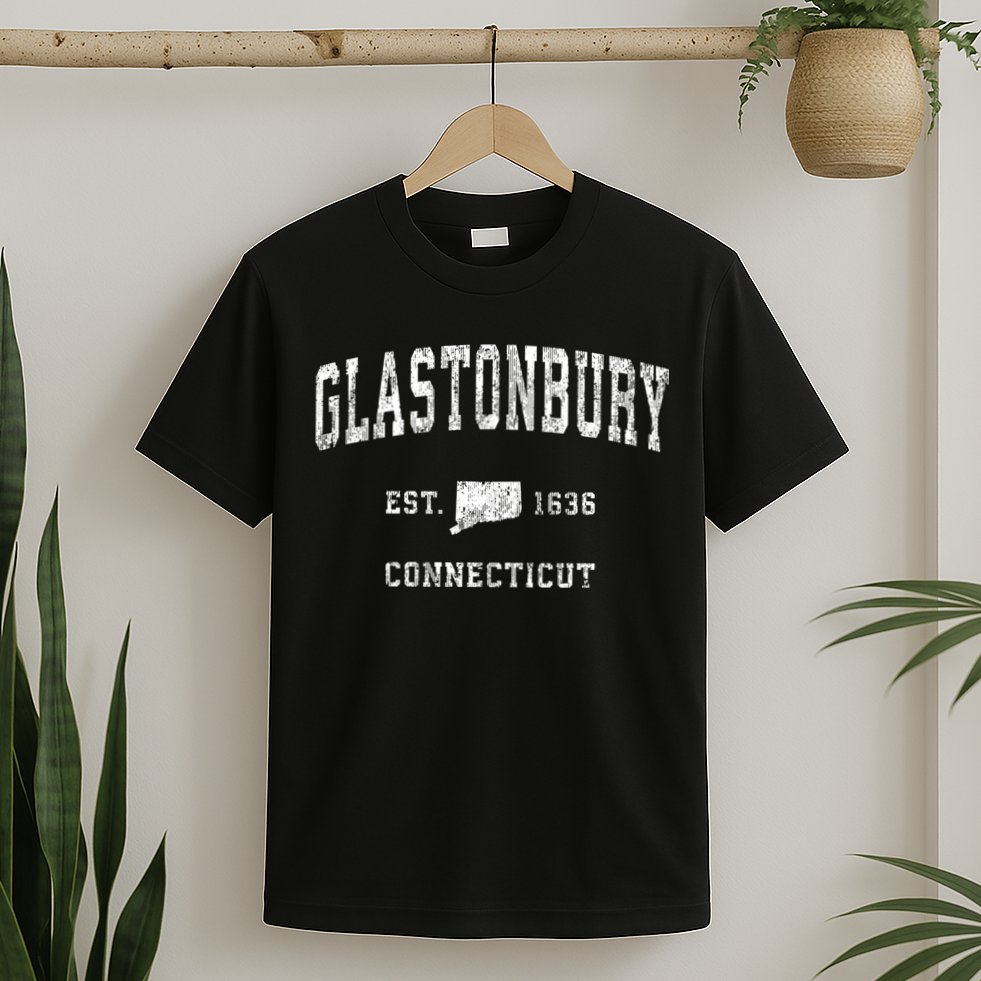 Glastonbury Connecticut Ct Vintage Athletic Sports T-Shirt