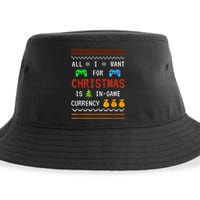 Game Currency Christmas Holiday Video Game Adult Funny Sustainable Bucket Hat