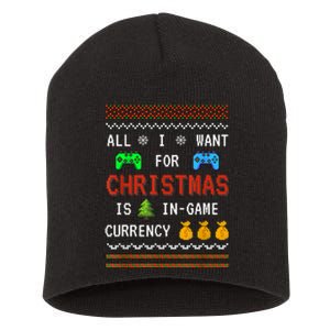 Game Currency Christmas Holiday Video Game Adult Funny Short Acrylic Beanie