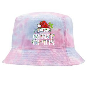 Grandma Claus Christmas Lights Pajama Family Matching Tie-Dyed Bucket Hat