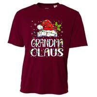 Grandma Claus Christmas Lights Pajama Family Matching Cooling Performance Crew T-Shirt