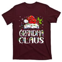 Grandma Claus Christmas Lights Pajama Family Matching T-Shirt