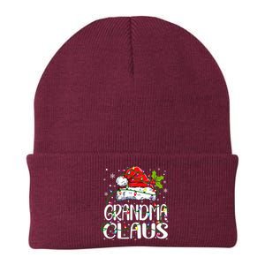 Grandma Claus Christmas Lights Pajama Family Matching Knit Cap Winter Beanie