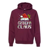 Grandma Claus Christmas Lights Pajama Family Matching Premium Hoodie