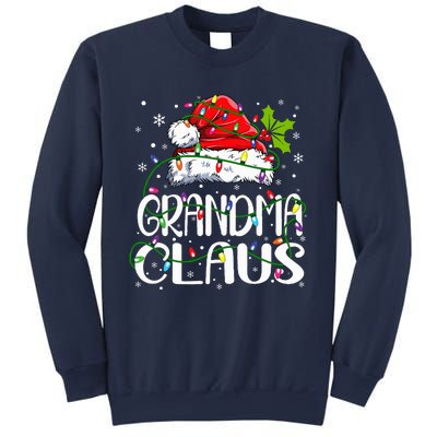 Grandma Claus Christmas Lights Pajama Family Matching Sweatshirt