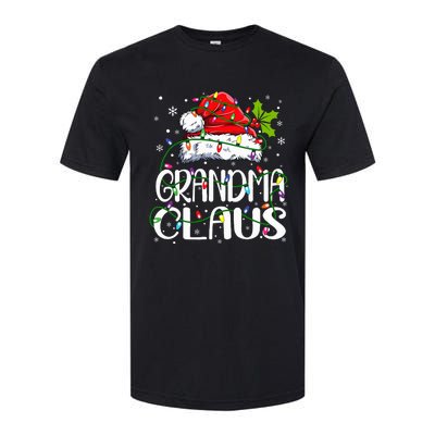 Grandma Claus Christmas Lights Pajama Family Matching Softstyle CVC T-Shirt