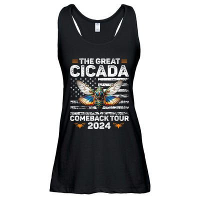 Great Cicada Come Back 2024 Cicada Invasion 2024 Ladies Essential Flowy Tank