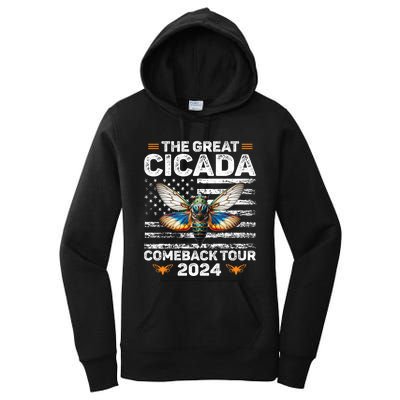 Great Cicada Come Back 2024 Cicada Invasion 2024 Women's Pullover Hoodie