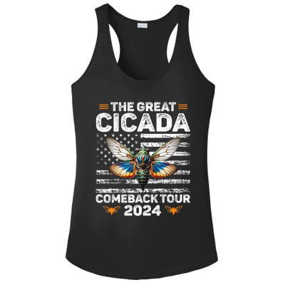 Great Cicada Come Back 2024 Cicada Invasion 2024 Ladies PosiCharge Competitor Racerback Tank