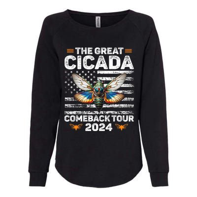 Great Cicada Come Back 2024 Cicada Invasion 2024 Womens California Wash Sweatshirt