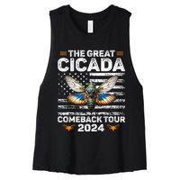 Great Cicada Come Back 2024 Cicada Invasion 2024 Women's Racerback Cropped Tank