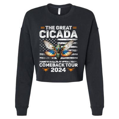 Great Cicada Come Back 2024 Cicada Invasion 2024 Cropped Pullover Crew