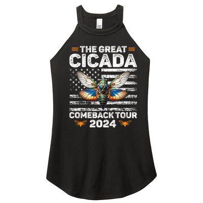 Great Cicada Come Back 2024 Cicada Invasion 2024 Women's Perfect Tri Rocker Tank